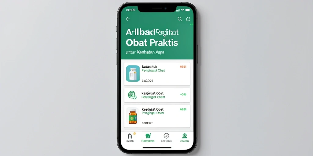 Tampilan antarmuka aplikasi Pengingat Obat yang jelas dan informatif.