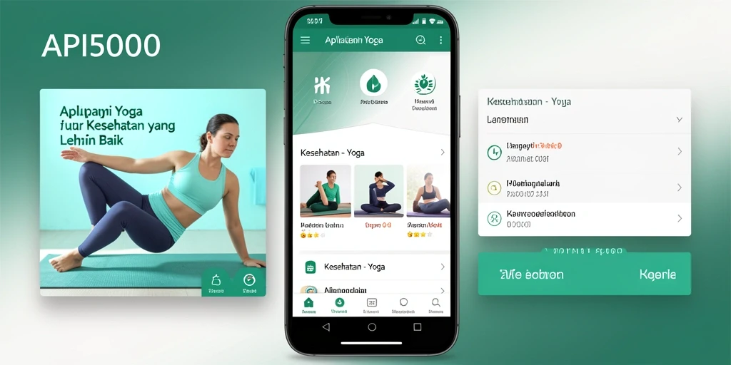 Tampilan antarmuka API5000 yang user-friendly dengan opsi latihan Yoga.