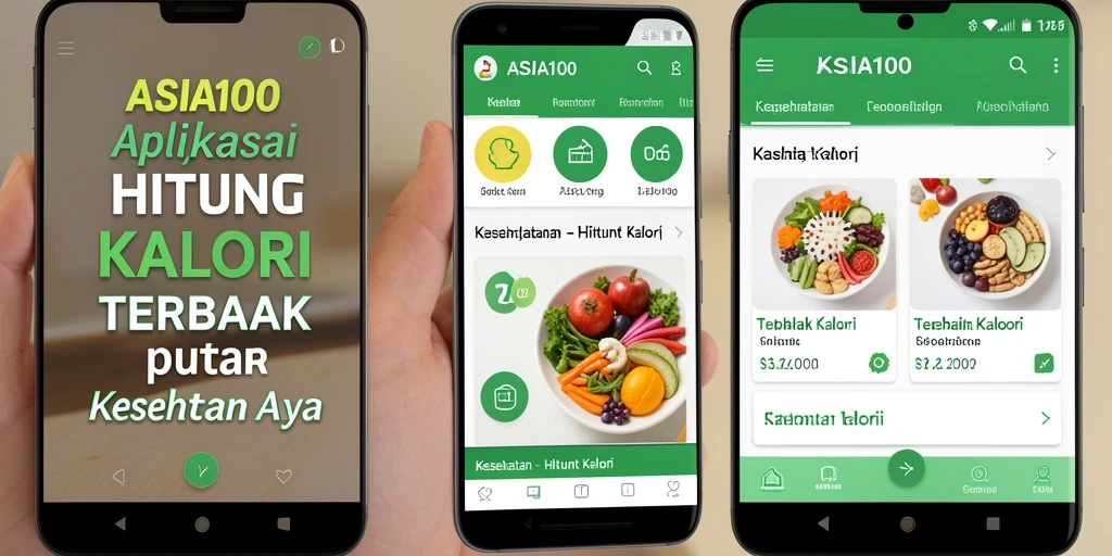 Tampilan antarmuka ASIA100 untuk menghitung kalori dengan mudah.