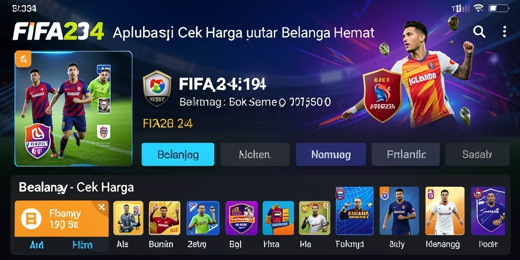 Tampilan antarmuka FIFA234 dengan fitur Cek Harga.