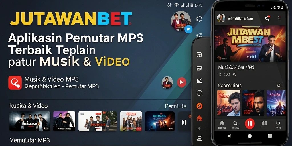 Antarmuka JUTAWANBET yang elegan untuk Pemutar MP3.