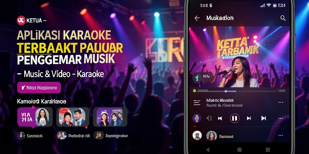 Tampilan antarmuka KETUA yang menarik dan fungsional untuk karaoke.