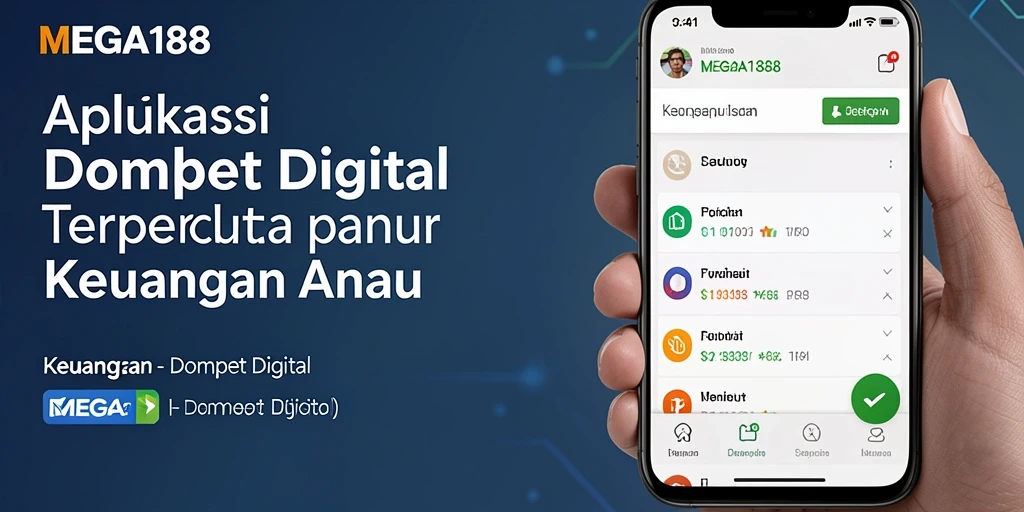 Tampilan antarmuka MEGA188 yang sederhana dan intuitif untuk Dompet Digital.