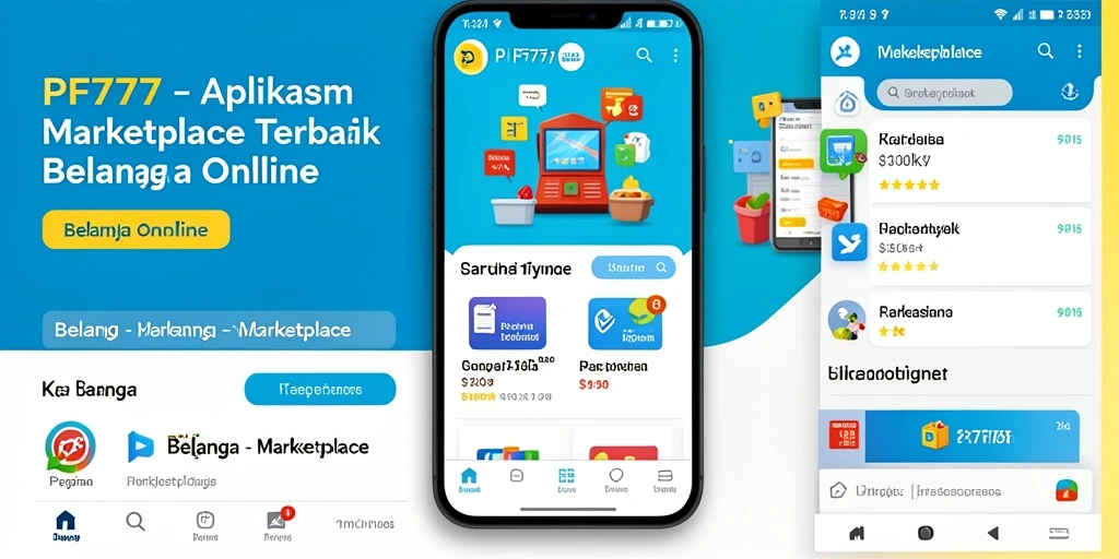 Tampilan antarmuka PF777 yang modern dan fungsional untuk berbelanja.