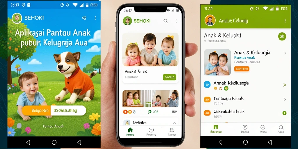 Antarmuka SEHOKI yang intuitif untuk memantau anak.